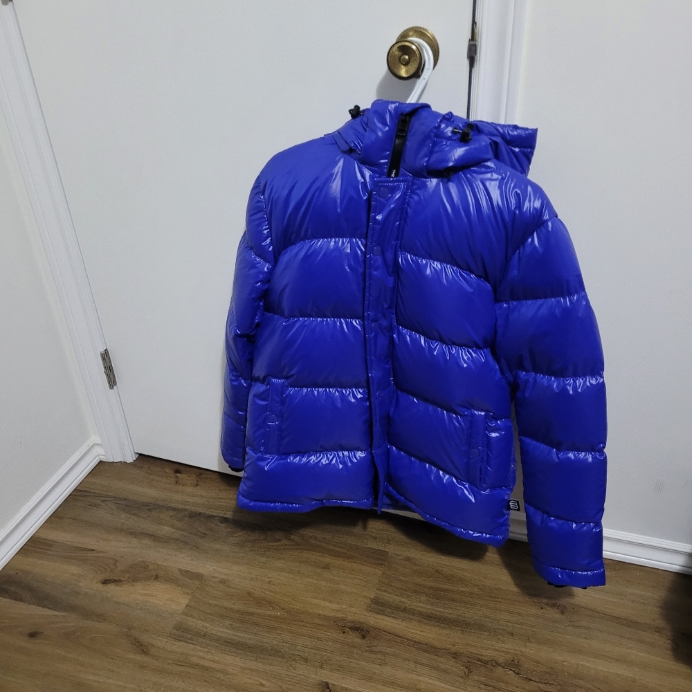 TNA SUPER PUFF WOMEN'S SMALL SHINY BLUE